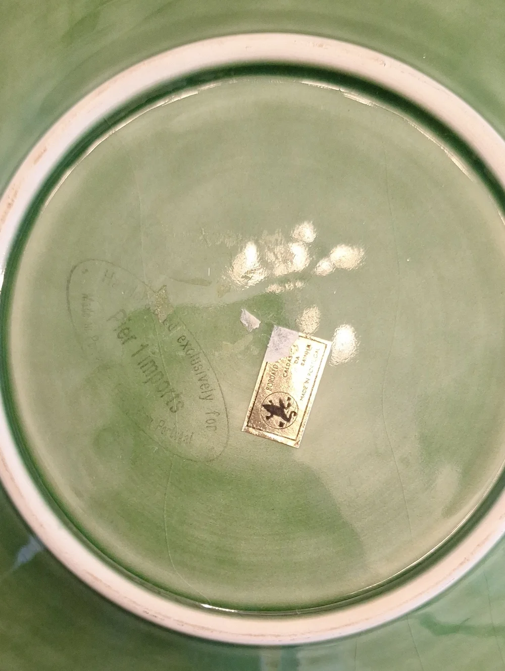 Bordallo Pinheiro For Pier 1 Majolica Cabbageware Plate Green